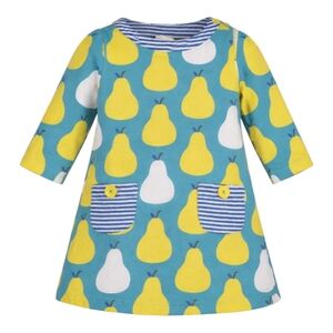 Mini Boden Pear Fruit Colorful Shirt Tunic Top Cotton Girls Size 5 6